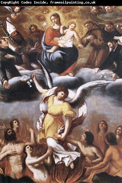 unknow artist An angel frees the souls of the Purgatory despues of the intercesion of the Virgin one Maria and of the holy